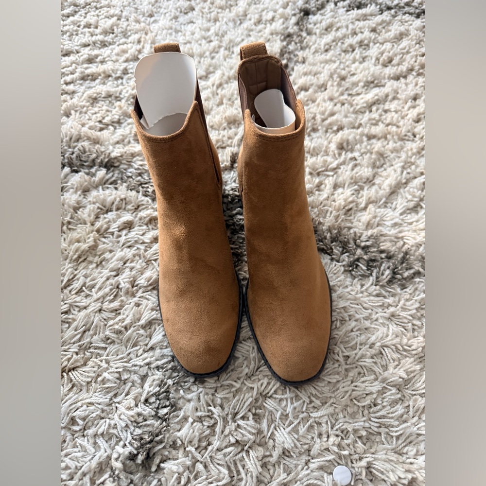 J. Crew Camel Suede Heeled Boots